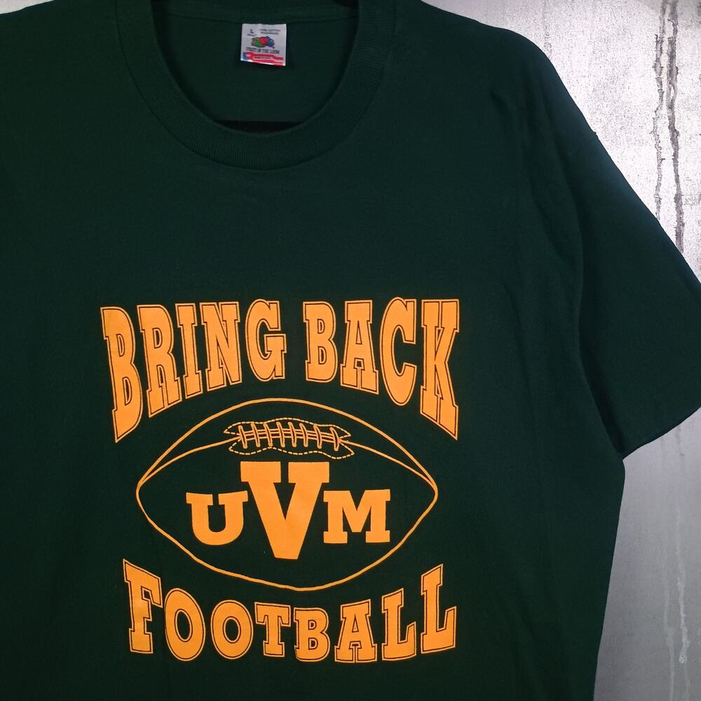 UVM University Vermont Football Vintage 90s Catamounts NCAA College Shirt Large